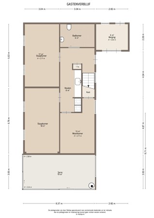 Floorplan - Broekseweg 64, 4231 VG Meerkerk